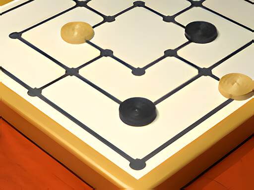 Nine Mens Morris Strategy Puzzle