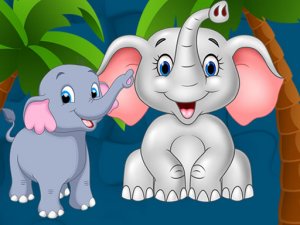 Sweet Elephants Jigsaw Puzzle Game - Online Puzzle Game