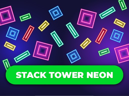 Neon Stack Tower Puzzle