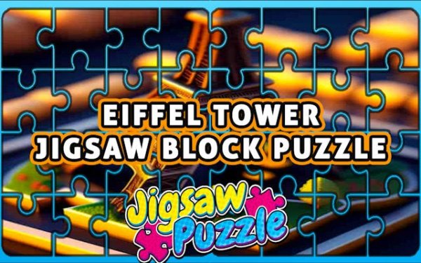 Eiffel Tower Jigsaw Block Puzzle Slider Game Online